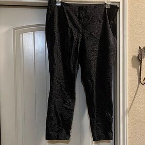 Time and Tru Women's Black Patterned Pants